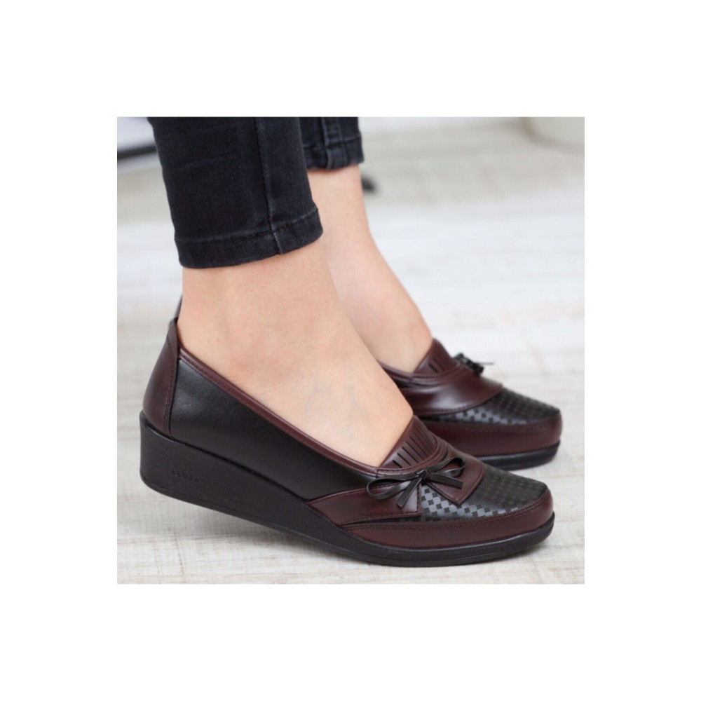 KAOF SHOES Kadın Bordo Renk Klasik Ayakkabı Ortopedik Anne Babet Ayakkabı Anne Ayakkabısı Kadın Günlük Ayakkabı 39 Beden Erkek Klasik Ayakkabılar Fiyatı