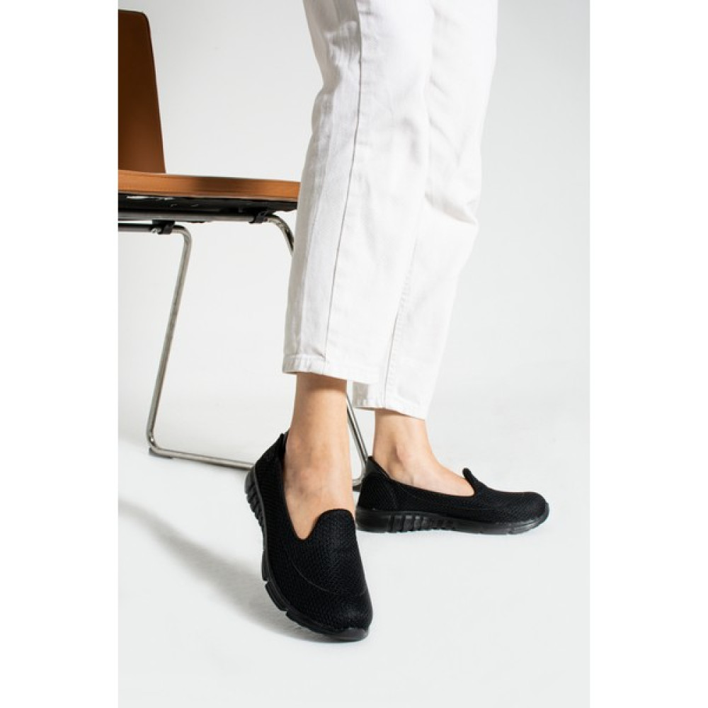 Kaof Shoes Kadın Siyah Babet Ayakkabı Yürüyüş Ayakkabısı Kadın Günlük Ayakkabı Anne Ayakkabısı Kadın Günlük Ayakkabıları Fiyatı