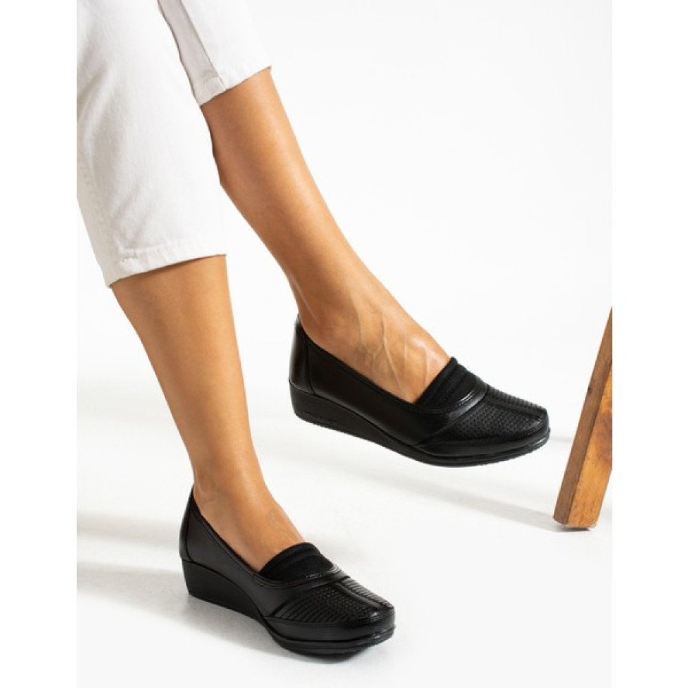 Kaof Shoes Kadın Siyah Kadın Günlük Babet Kadın Klasik Ayakkabı Kadın Günlük Ayakkabıları Fiyatı