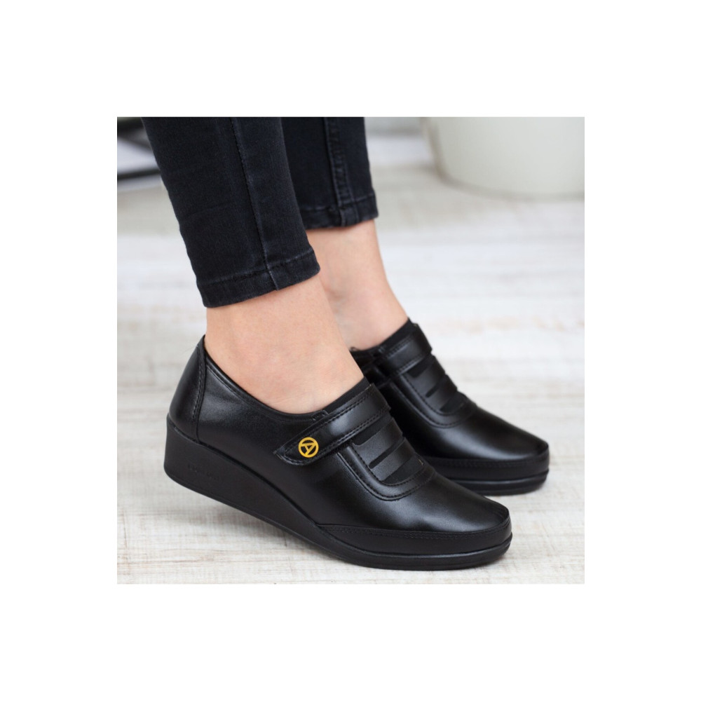 KAOF SHOES Kadın Siyah Klasik Ayakkabı Ortopedik Anne Ayakkabısı Anne Babet Ayakkabı Anne Kadın Günlük Ayakkabı 42 Beden Erkek Klasik Ayakkabılar Fiyatı