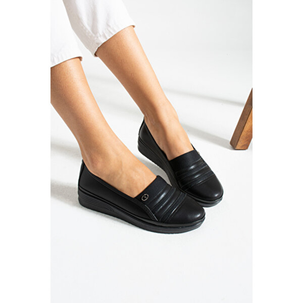 Kaof Shoes Kadın Siyah Ortopedik Babet Ayakkabı Kadın Günlük Ayakkabı Anne Babet Anne Ayakkabısı Kadın Klasik Ayakkabı Babetler Fiyatı