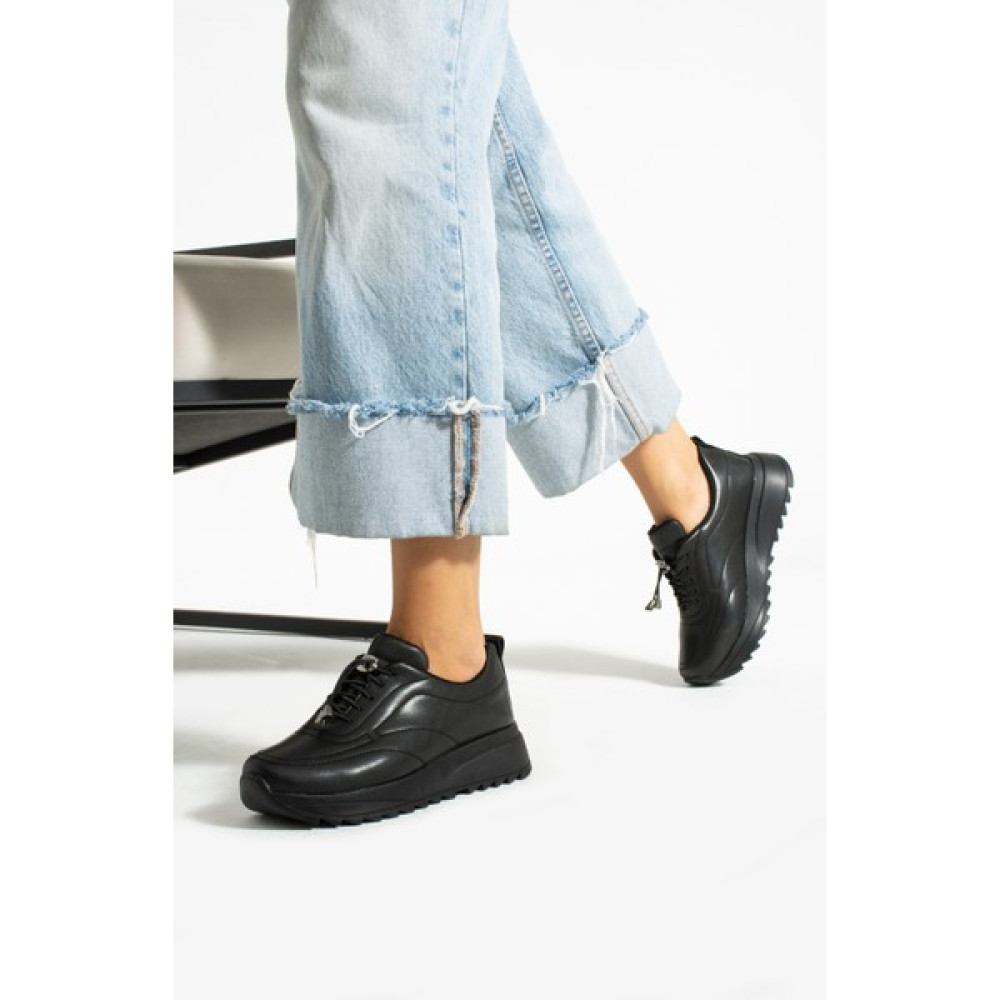 Kaof Shoes Kadın Siyah Ortopedik Klasik Ayakkabı Kadın Günlük Ayakkabı Kalın Taban Spor Yürüyüş Ayakkabısı Anne Ayakkabısı Kadın Günlük Ayakkabıları Fiyatı