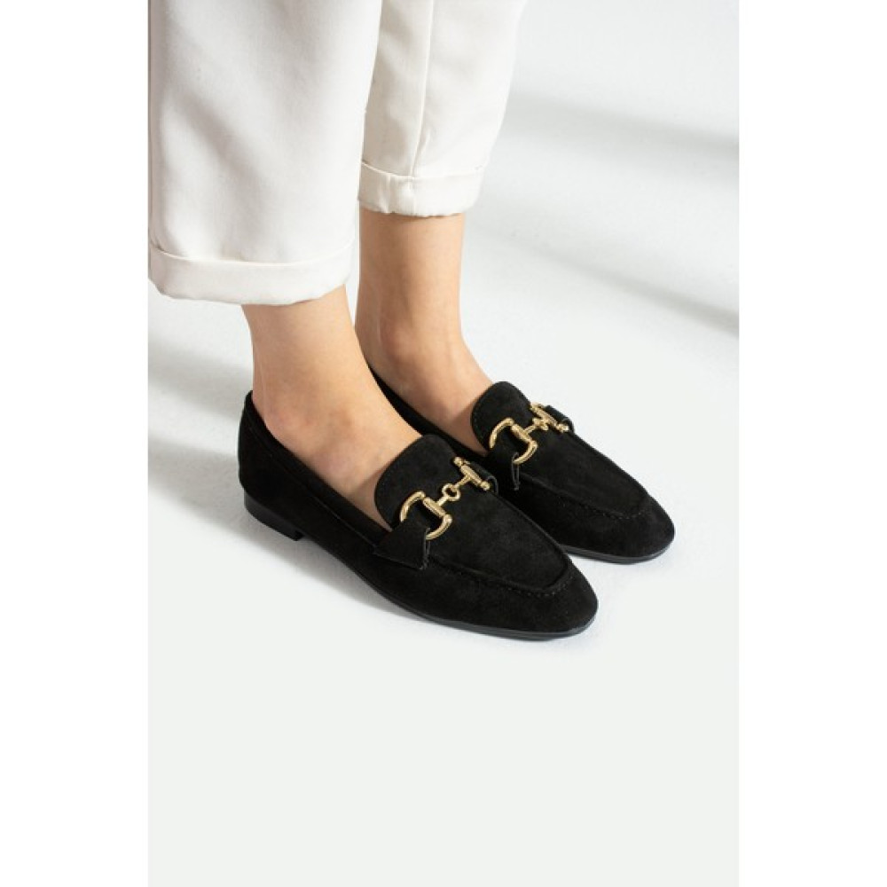 Kaof Shoes Kadın Siyah Süet Babet Ayakkabı Kadın Günlük Ayakkabı Salaş Esnek Rahat Babet Kadın Klasik Ayakkabı Babetler Fiyatı
