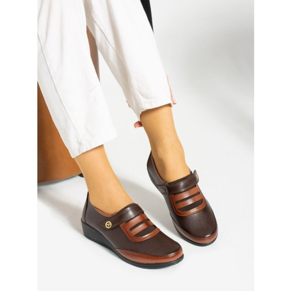Kaof Shoes Kadın Taba Renk Klasik Ayakkabı Kadın Günlük Ayakkabı Anne Ayakkabısı Anne Babet Ayakkabı Kadın Günlük Ayakkabıları Fiyatı