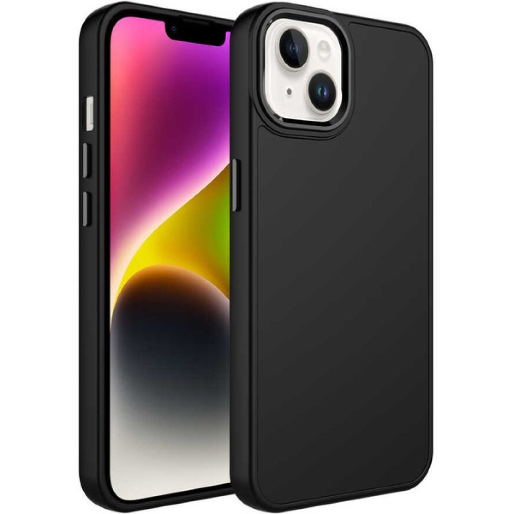 Kap Aksesuar Apple iPhone 14 Kılıf Kamera Korumalı Mat Renkli Silikon Kapak - Siyah Cep Telefonu Kılıfı Fiyatı