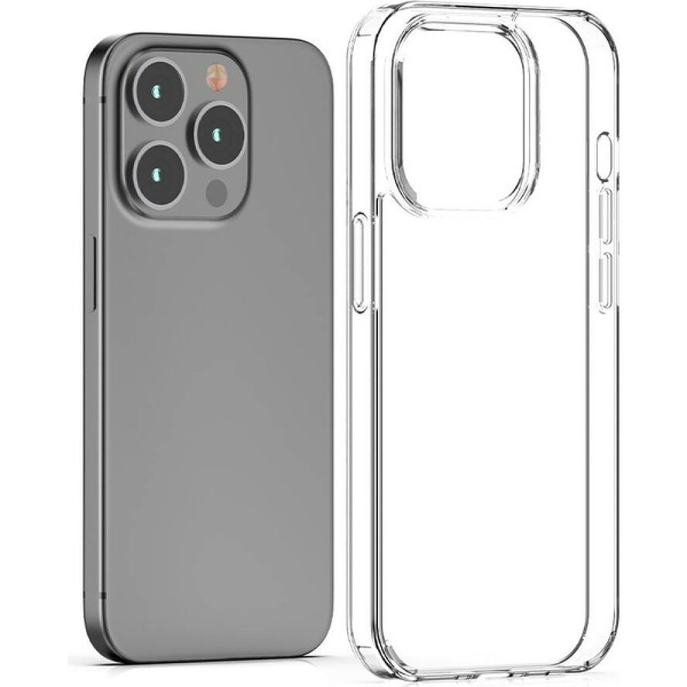 Kap Aksesuar Apple iPhone 15 Pro Max Kılıf Şeffaf Köşe Korumalı Silikon Kapak - Renksiz Cep Telefonu Kılıfı Fiyatı
