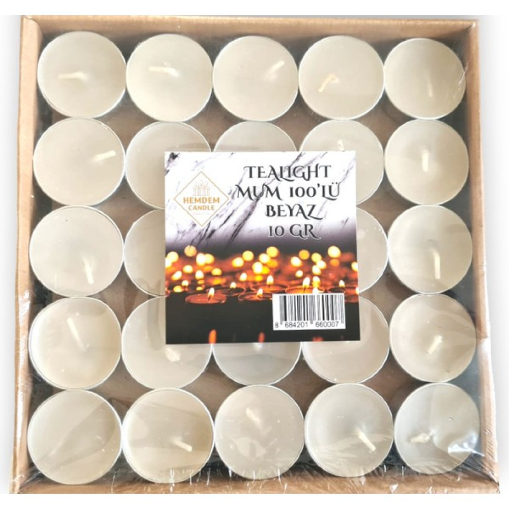 Kapella Mum 100 Lü Tealight 10 gr Beyaz - 100 Adet Dekoratif Mum Fiyatı
