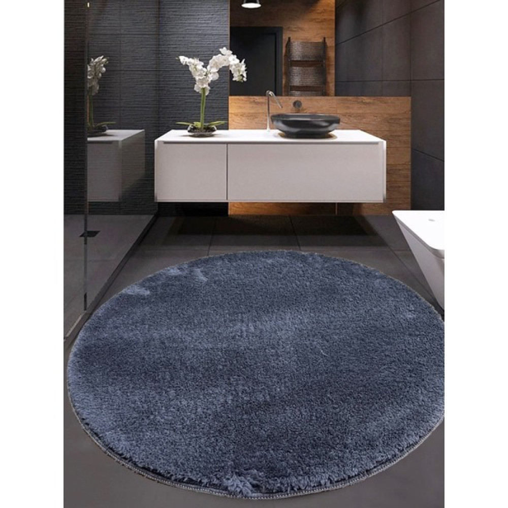 Kaplansoy Carpet Banyo Paspası Banyo Halısı Post Peluş Yuvarlak Antrasit - 80x80cm Klozet Takımı Fiyatı