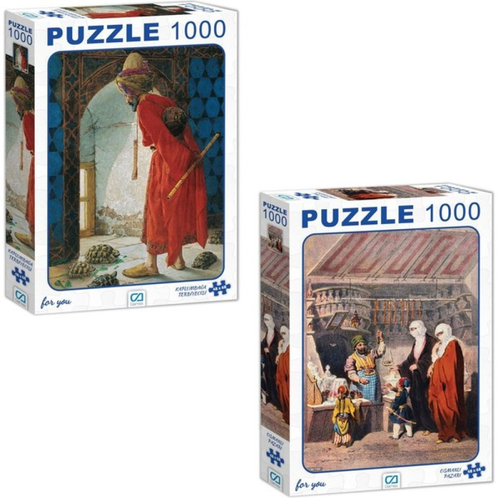 Kaplumbağa Terbiyecisi - Osmanlı Pazarı 1000 Parça Puzzle 2'li Set Puzzle & Aksesuarları Fiyatı