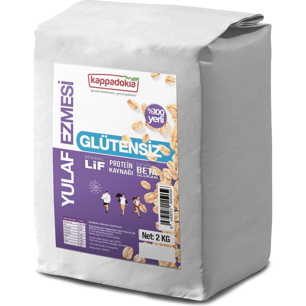 Kappadokia Glütensiz Yulaf Ezmesi 2 kg (Pestisit Analizli) - Yeni Hasat Kahvaltılık Gevrek Fiyatı