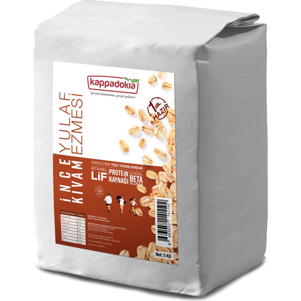 Kappadokia Ince Kıvam Yulaf Ezmesi 5 kg Kahvaltılık Gevrek Fiyatı