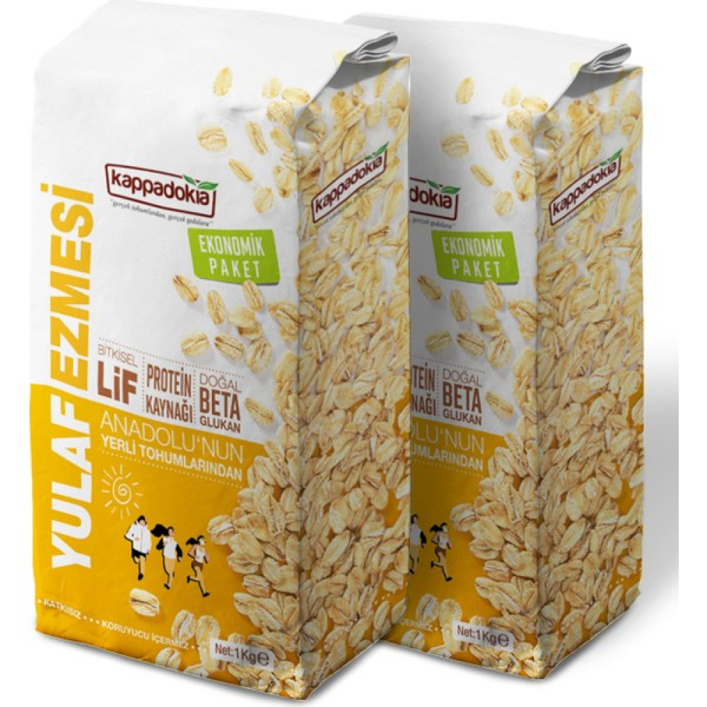 Kappadokia Katkısız Yerli Yulaf Ezmesi 2 x 1 kg - 2 kg Diğer Fiyatı