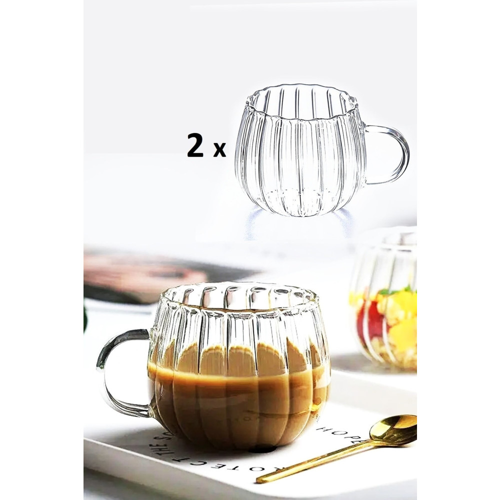 Kapris Perotti Costal 400 ml 2 li Cam Kupa 12427 Fincan / Bardak / Kahve Takımı Fiyatı