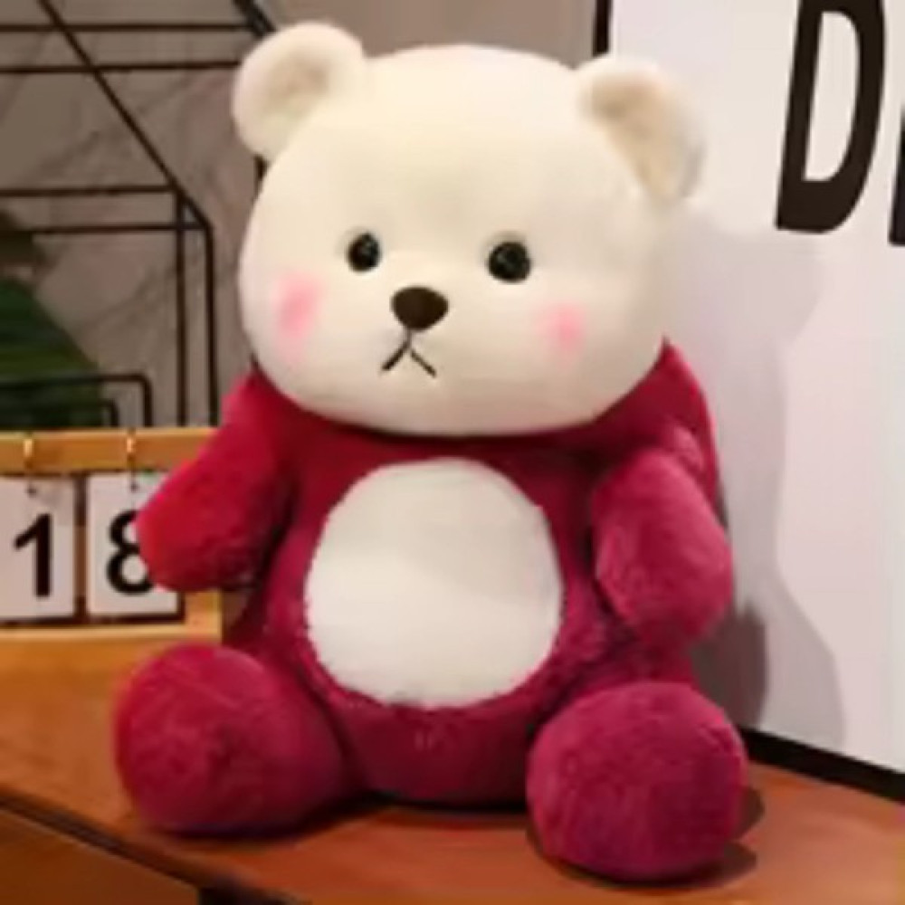Kapşonlu Sevimli Peluş Ayı-Uyku Arkadaşı Teddy BEAR-50CM - Kırmızı Bebek Oyuncakları Fiyatı