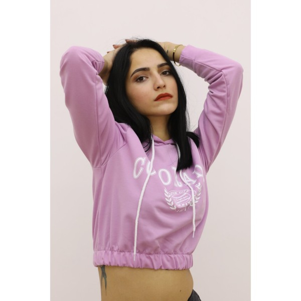 Kapüşonlu Bel Lastikli Sweat - P-019085 Bayan Sweatshirt Fiyatı