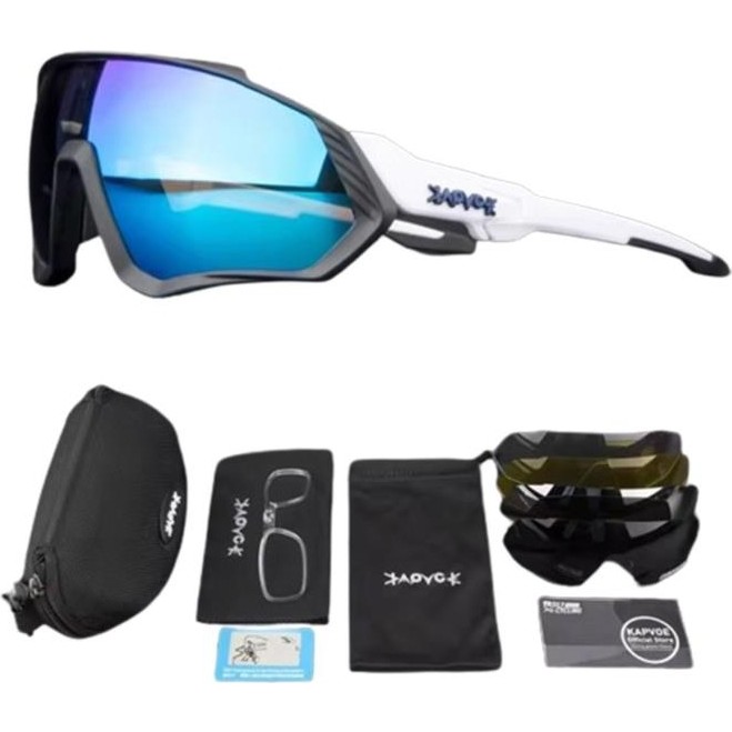 Kapvoe Cyclone Değişebilir 5 Lens Mtb Polarize Bisiklet Spor Dağ Kayak Gözlüğü - Beyaz - 1 Güneş Gözlükleri Fiyatı