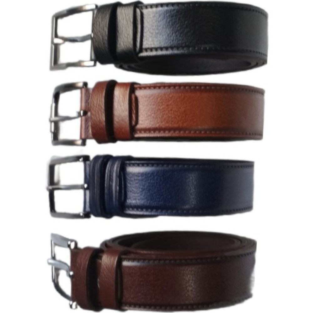Kar-Pa %100 Deri 4'lü Set Dikiş Desenli Kumaş Pantolon Kemeri 3.5cm: Siyah-Taba-Lacivert-Kahverengi Erkek Kemeri Fiyatı