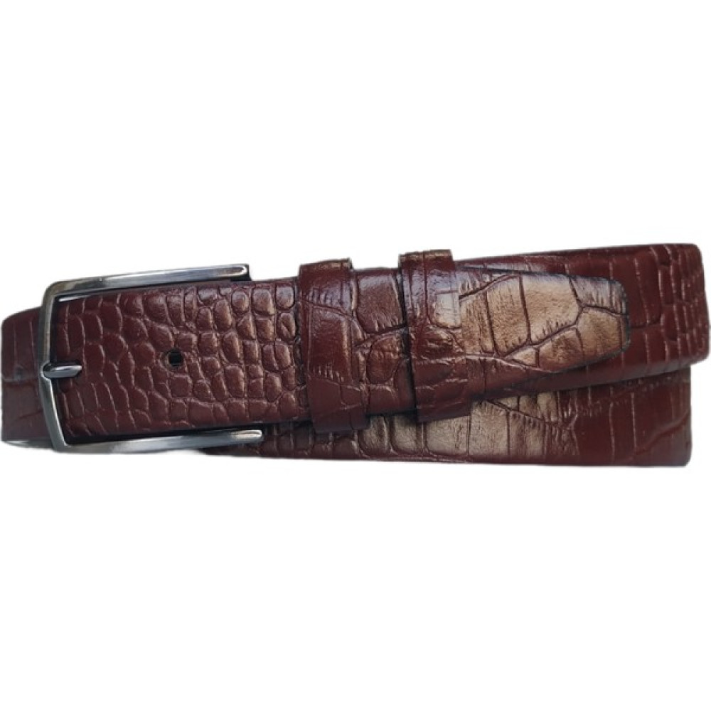 Kar-Pa %100 Deri Kroko Desen Kumaş Pantolon Kemeri 3.5cm; Bordo Erkek Kemeri Fiyatı