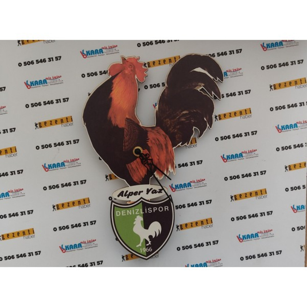 Kara Bilişim Denizlispor Horozlu Saat 20X29CM Dekoratif Saat Fiyatı