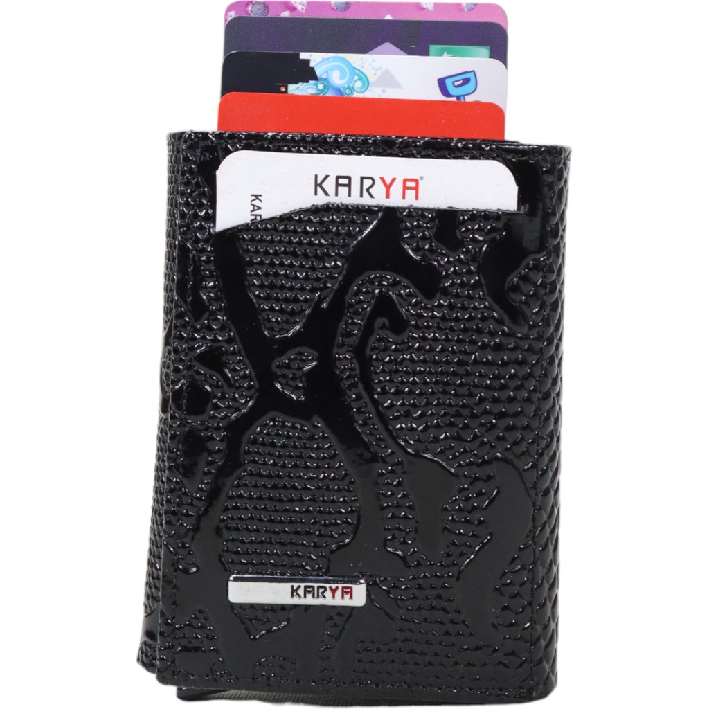 Kara Deri Karya Deri Unisex Mekanizmalı Kartlık Cüzdan 00600 Diğer Fiyatı