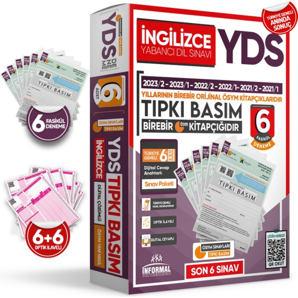 Kara Kutu Yayınları 2024 YDS İngilizce ÖSYM Tıpkı Basım Deneme Paketi 6’lı TG Çıkmış Soru Kitapçıkları Seti YDS Fiyatı