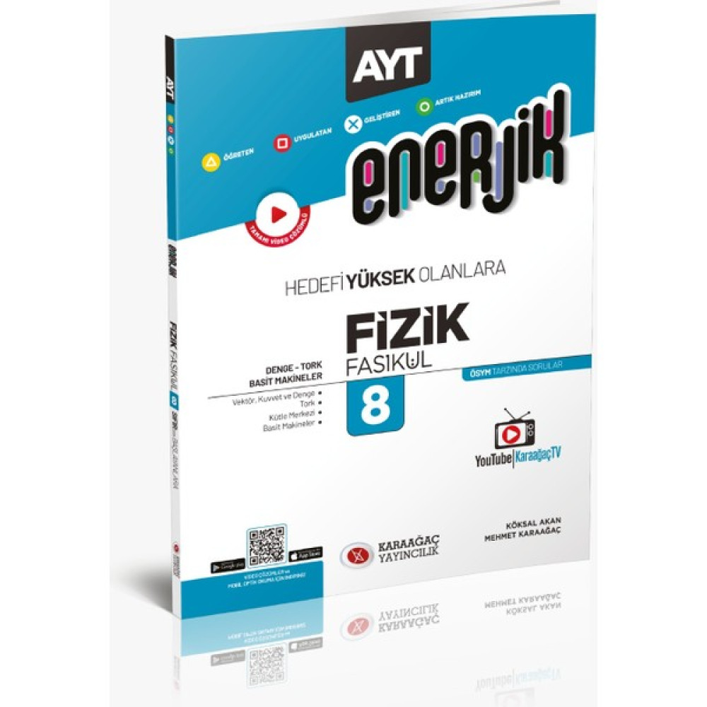 Karaağaç Yayınları 2023 Enerjik AYT Fizik Fasikülleri 8 Temel Yeterlilik Testi (TYT) Fiyatı