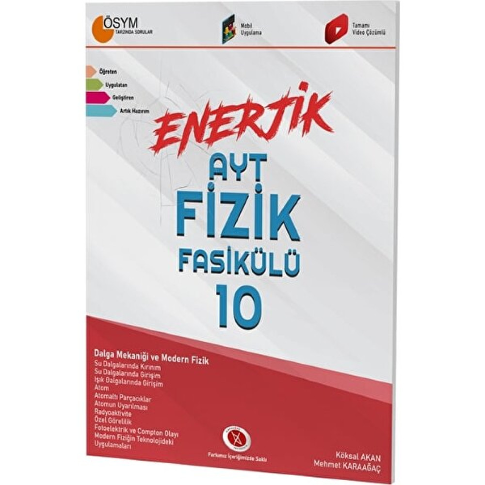 Karaağaç Yayınları Karaağaç Enerjik Fizik Fasikülleri-10 Dalgalar ve Modern Fizik Ders Sınav Kitapları Fiyatı