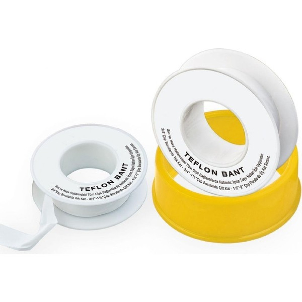 Karaaliler Teflon Bant 12 mm x 0.075 x 10 Metre Kalın Gramaj Su Sızdırmaz Bant 10 Adet Nalburiye & Hırdavat Fiyatı