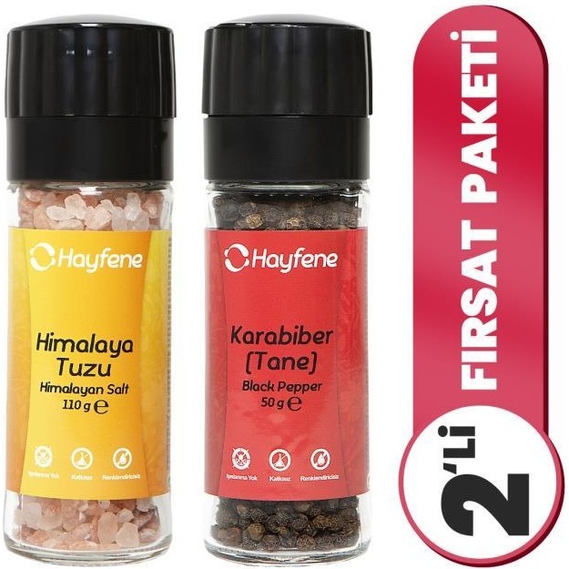 Karabiber & Himalaya Değirmen Baharat Seti - 160 gr Tuz, Şeker, Baharat Fiyatı
