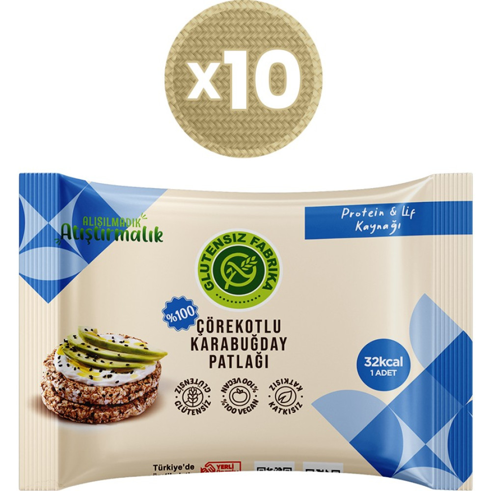 Karabuğday Patlağı Çörekotlu 24 G x 10 Paket (Glütensiz & Vegan) Kahvaltılık Gevrek Fiyatı