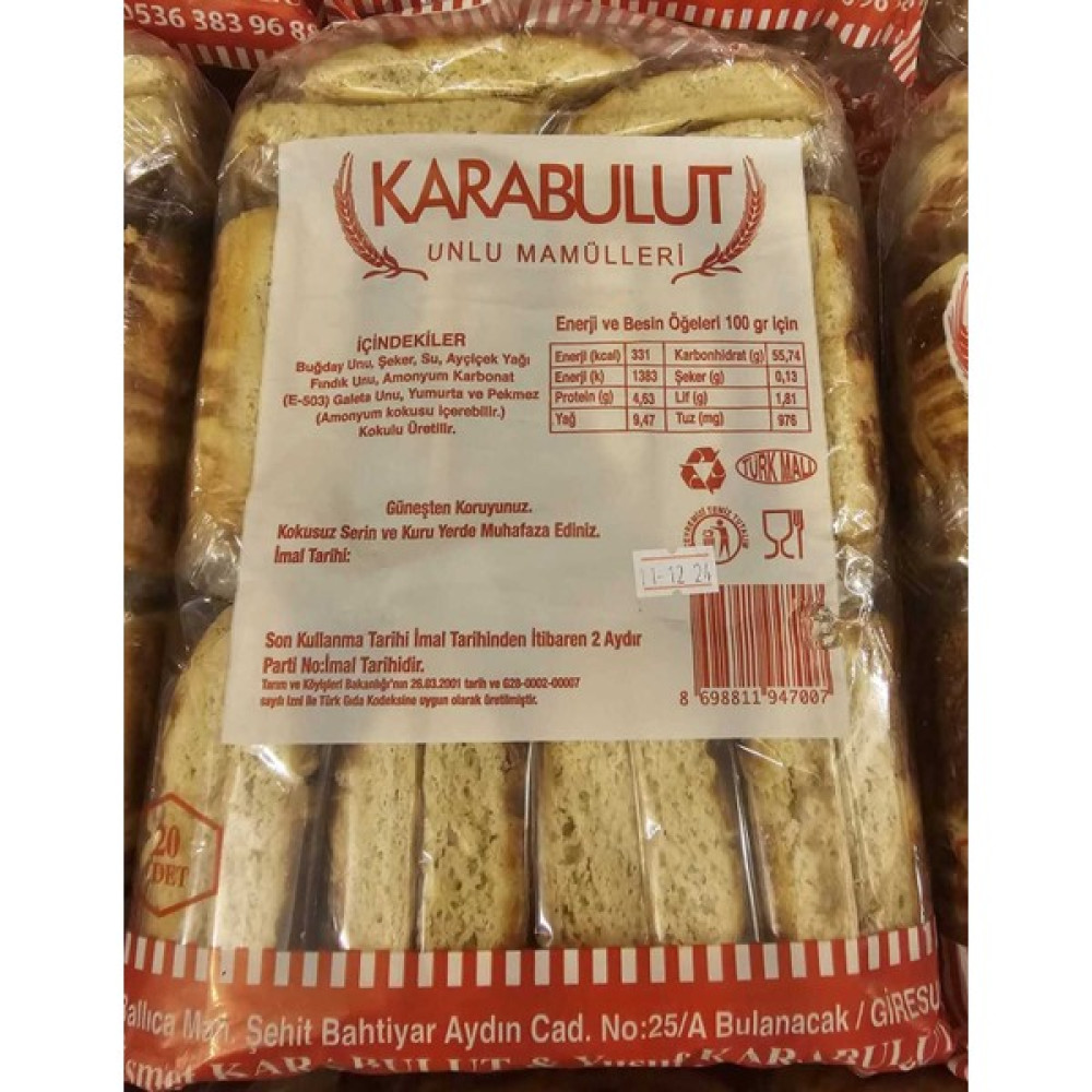 Karabulut Macunlu Giresun Pastası 60- 70 gr x 20 Adet Oto Boyaları Fiyatı