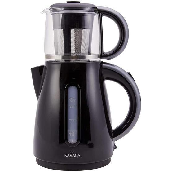 Karaca 1501 1500 W 0.9 lt Demleme 1.7 lt Su Isıtma Kapasiteli Çay Makinesi Antrasit Çay Makineleri Fiyatı