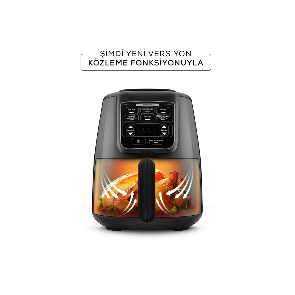 Karaca Air Pro Cook Köz Xl Airfryer Black Shine Fritözler Fiyatı