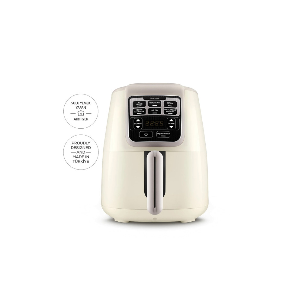 Karaca Air Pro Cook Xl 2 In 1 Konuşan Airfryer Iconic Beige Fritözler Fiyatı