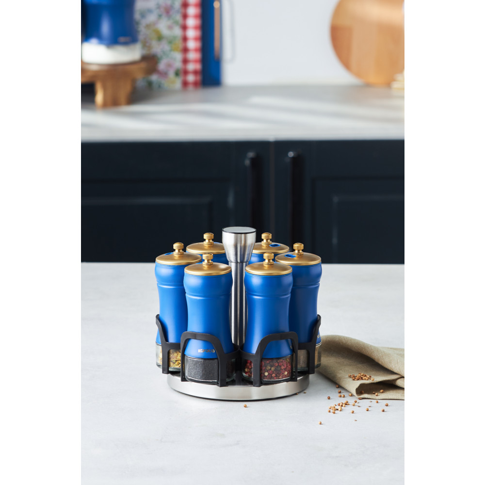 Karaca Blue Berry 7 Parça Round Cam Baharat Takımı Baharat Setleri & Baharatlıklar Fiyatı