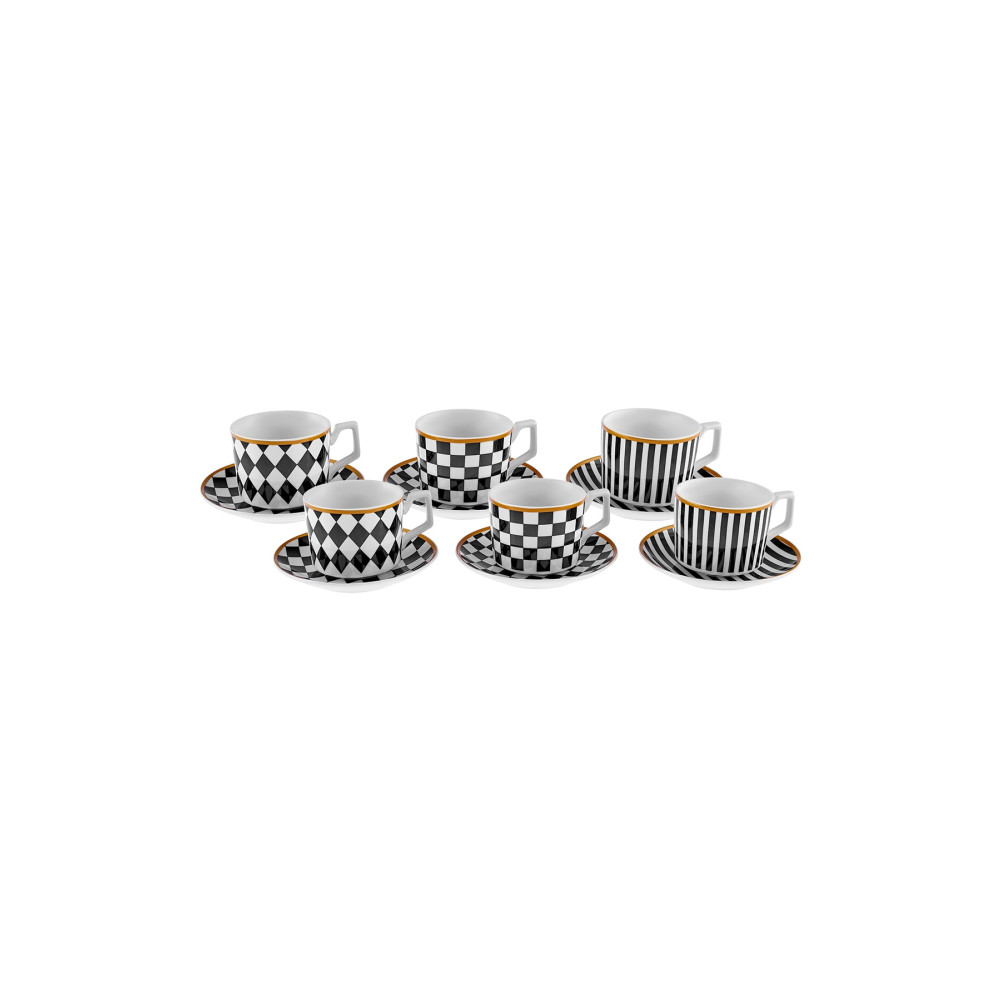 Karaca Chekers 6 Kişilik Çay Fincan Takımı 220 Ml Fincan / Bardak / Kahve Takımı Fiyatı