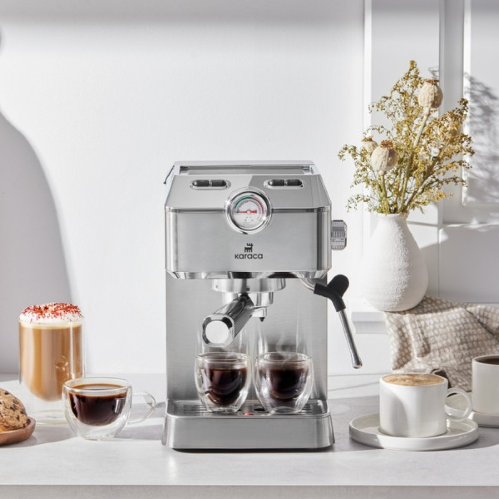 Karaca Coffee Art 1101 Süt Köpürtücülü, 20 Bar Basınçlı, Espresso, Latte, Cappuccino, Americano Makinesi 1,5l Inox Kahve Makineleri Fiyatı
