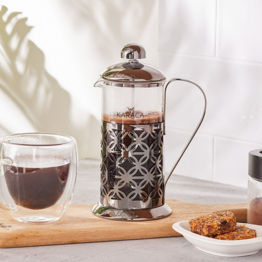 Karaca Coffee Bean French Press Black Flower 350 Ml French Press Fiyatı