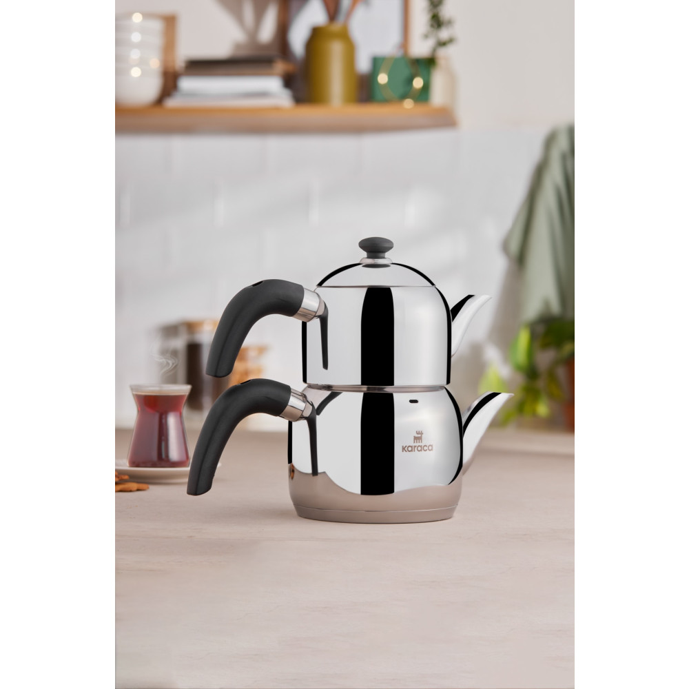 Karaca Edge Mini Indüksiyon Tabanlı Çaydanlık Takımı Siyah Çay / Çaydanlık Setleri Fiyatı