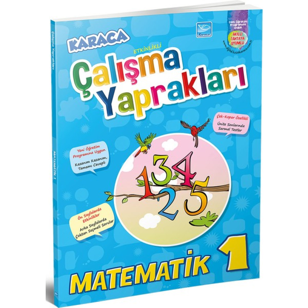 Karaca Eğitim Yayınları 1. Sınıf Matematik Etkinlikli Soru Bankası Çalışma Yaprakları Kaynak Kitapları Fiyatı