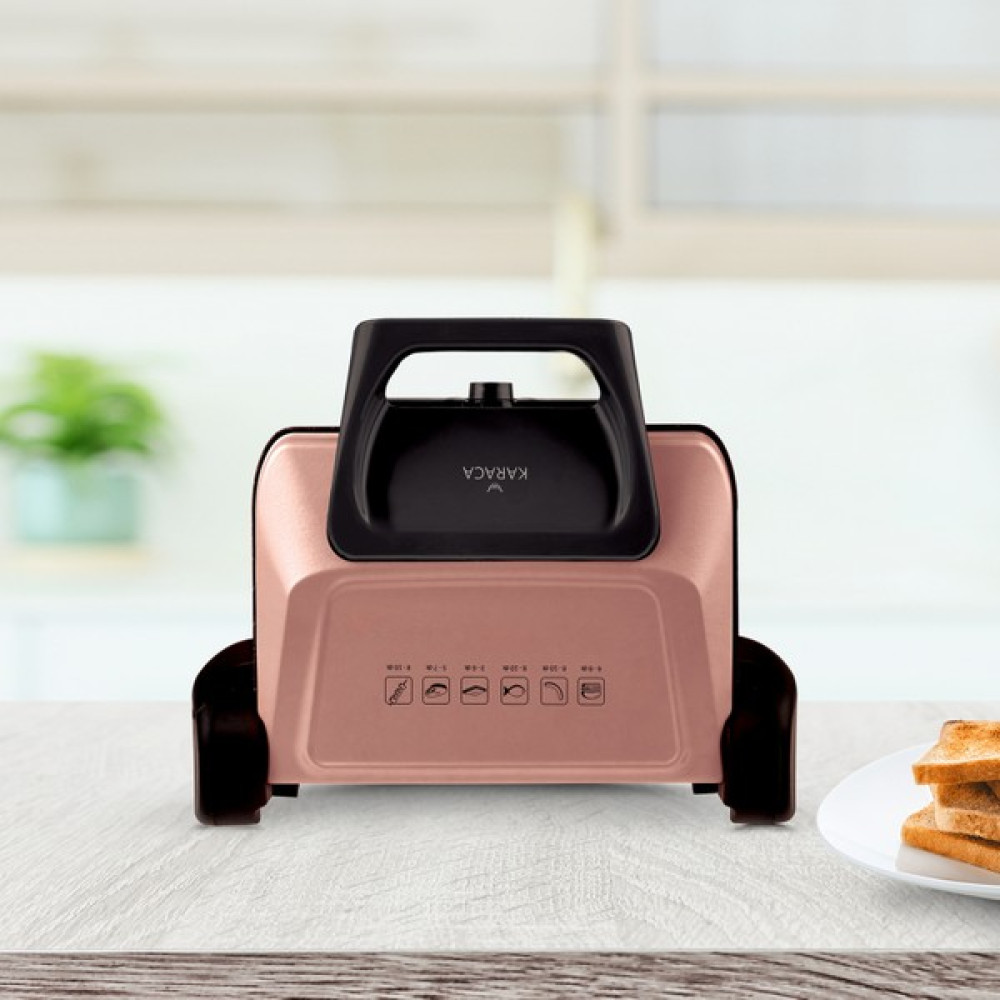 Karaca Future Plus Bio Diamond Izgara ve Tost Makinesi Rouge Red - Rose Gold Tost Makineleri Fiyatı