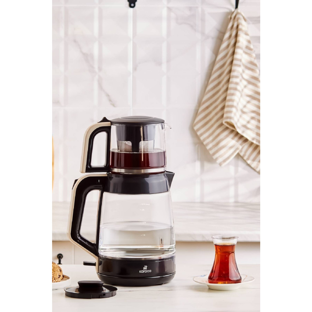 Karaca Glass Tea Xl 2 In 1 Cam Su Isıtıcı & Çay Makinesi Krem Çay Makineleri Fiyatı