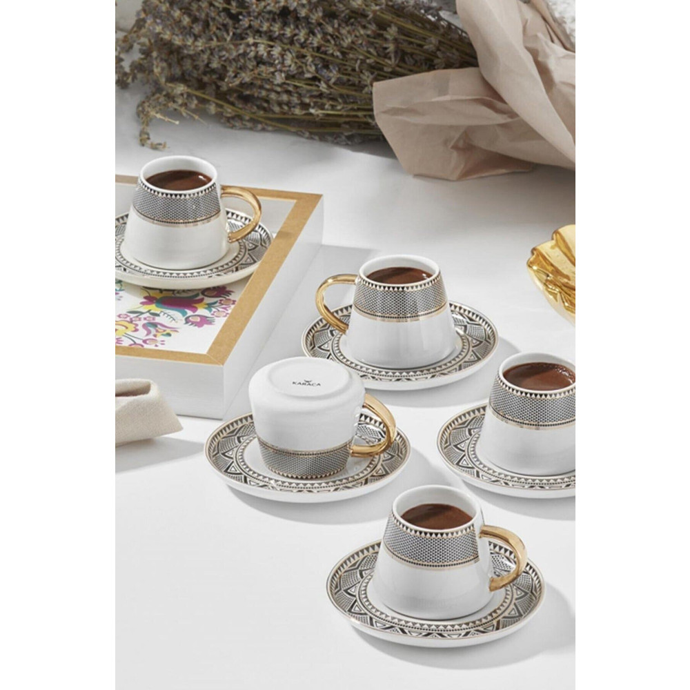 Karaca Globe 6 Kişilik Kahve Fincanı Takımı 80 ml Fincan / Bardak / Kahve Takımı Fiyatı