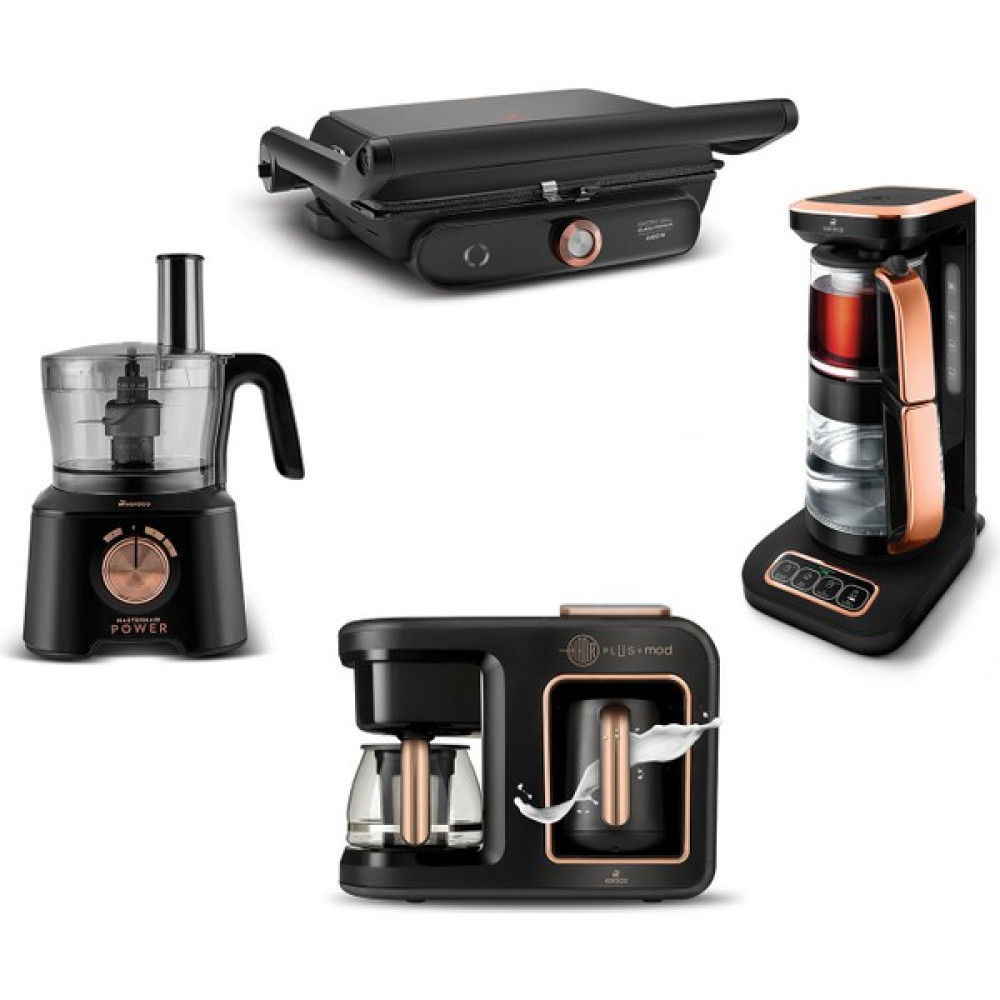Karaca Gurme Luxury 2.0 Elektrikli Evlilik Paketi Black Copper - Bronz Gold Elektrikli Mutfak Aletleri Çeyiz Setleri Fiyatı