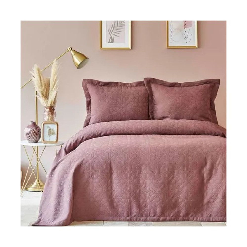 Karaca Home Back To Basıc Sarabi Tek Kişilik Yatak Örtüsü Seti - 160 x 230 cm - Gül Kurusu Yatak Örtüsü Fiyatı