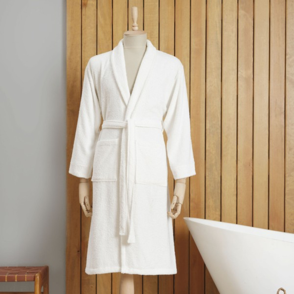 Karaca Home Dielle Off White Recycle Erkek Bornoz L/xl - L - XL - Beyaz Bornoz Fiyatı