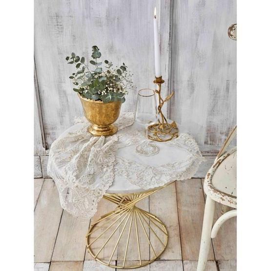 Karaca Home Dolores Gold 15 Parça Nakışlı Salon Takımı