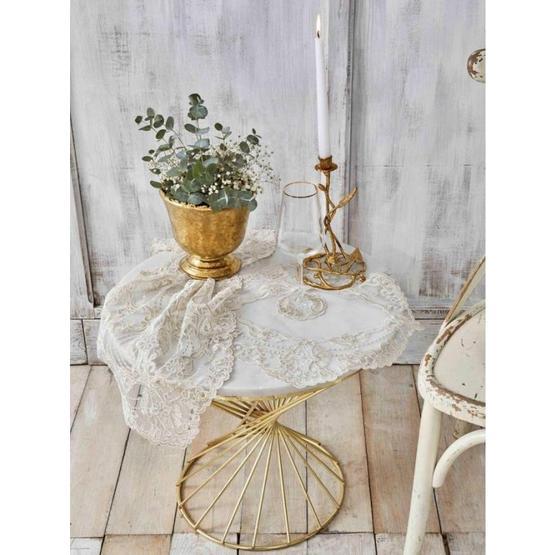 Karaca Home Dolores Gold 15 Parça Nakışlı Salon Takımı