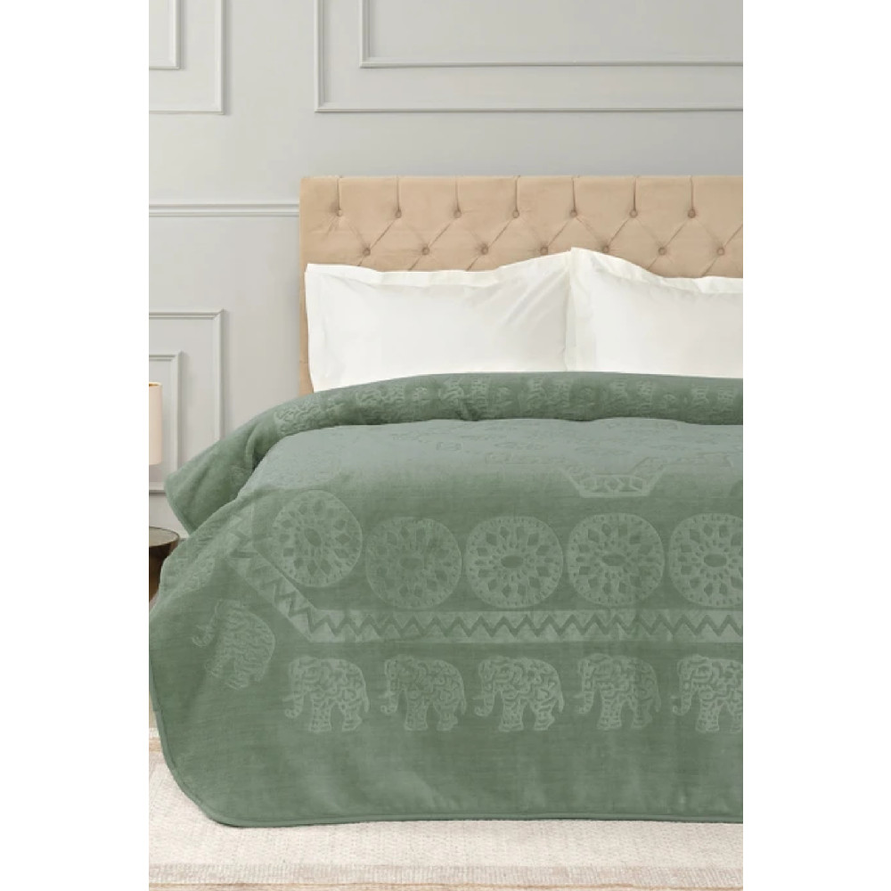 Karaca Home Elephant Haki Çift Kişilik Soft Embosy Battaniye Battaniye Fiyatı