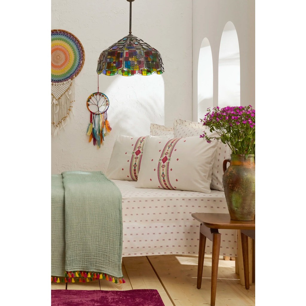 Karaca Home Elvra %100 Pamuk Nish Set Çift Kişilik Pike Takımı Multicolour - Renkli Pike & Pike Takımı Fiyatı